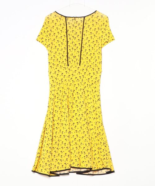 「MARELLA」 半袖ワンピース M イエロー レディース_画像2