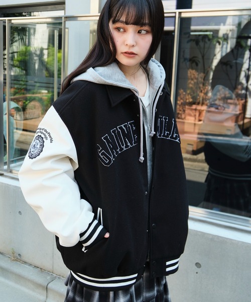 B新品 WEGO メルトンワッペンスタジャン 白黒 Ｌ メルトンワッペンスタジャン – WEGO ONLINE STORE