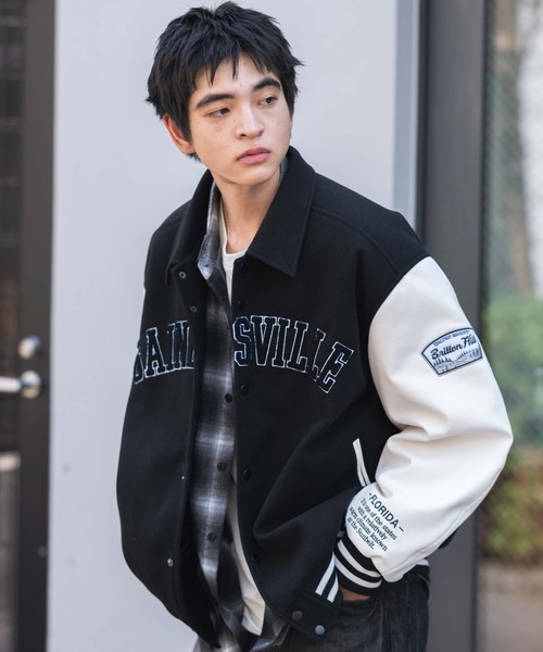 WEGOメルトンワッペンスタジャン M ユニセックス M WEGO スタジャン WEGO/メルトンワッペンスタジャン メンズ