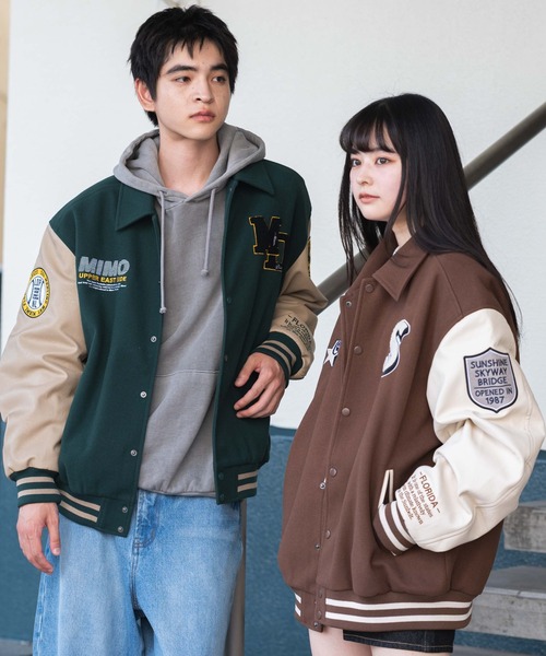 WEGO スタジャン WEGO/「25年秋冬新作」メルトンワッペン