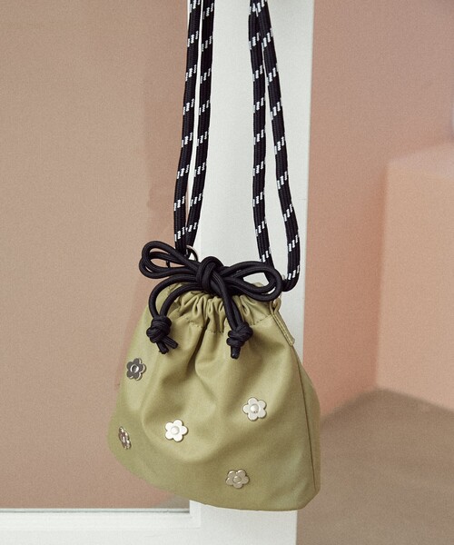 マリークワント PUBLUX コラボ ショルダーバッグ MARY QUANT × PUBLUX/マリークワント ワンポイント刺繍 ナイロン