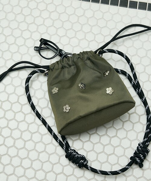 MARY QUANT×PUBLUX ワンポイント刺繍 ショルダーバッグ 限定展開 PUBLUX ショルダーバッグ バッグ MARY QUANT × PUBLUX/マリー