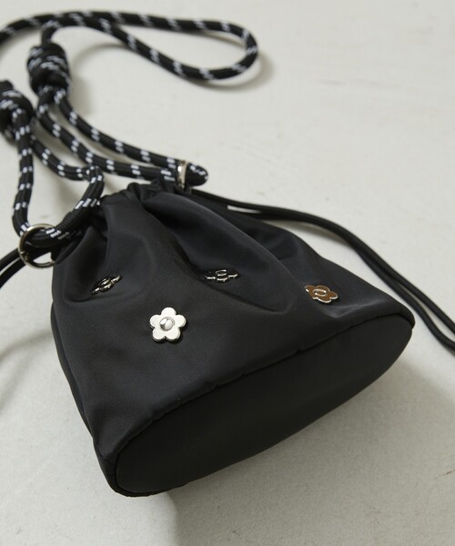 マリークワント PUBLUX コラボ ショルダーバッグ MARY QUANT × PUBLUX/マリークワント ワンポイント刺繍 ナイロン