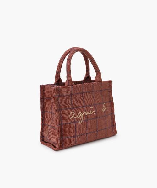 agnes b.（アニエスベー） トートバッグ チェック スモール トート