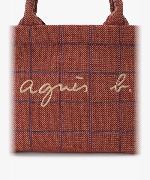 agnes b.（アニエスベー） トートバッグ チェック スモール トート