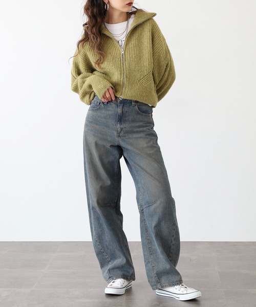 aya888ページ ANAYI（アナイ） ワンピース フラワー刺繍ストライプAライン