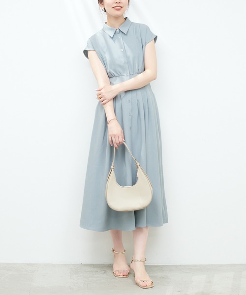 natural couture 「natural couture」 シャツワンピース FREE サックス