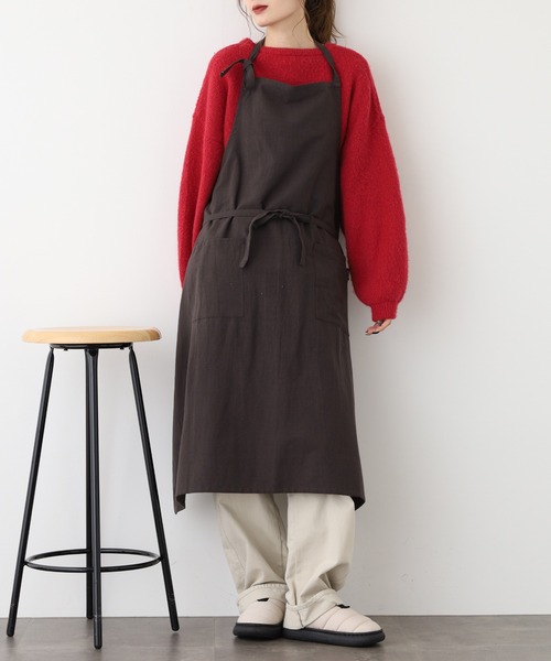 l'atelier Nuuit（アトリエ ヌイ） エプロン ウォッシュドコットン