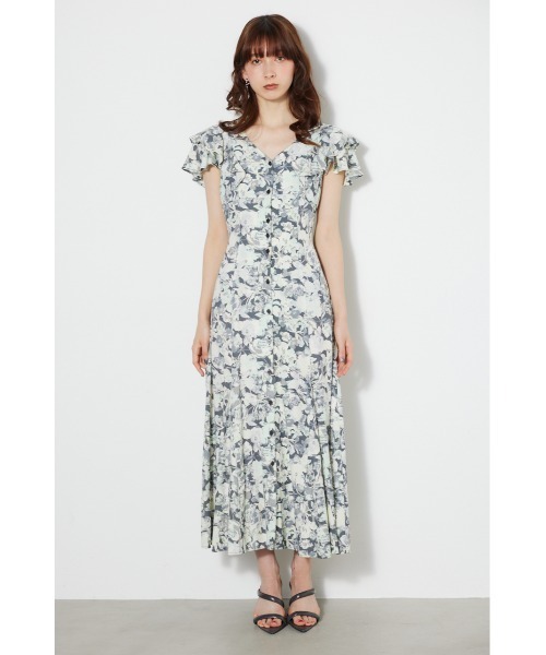 「rienda」 半袖ワンピース MEDIUM ブラック レディース_画像3