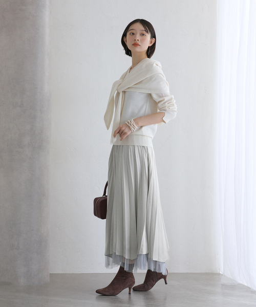 ラ トータリテ（La TOTALITE）/【洗える】ダブルアコーディオンプリーツスカート La TOTALITE（ラ トータリテ） スカート 「洗える」ダブル