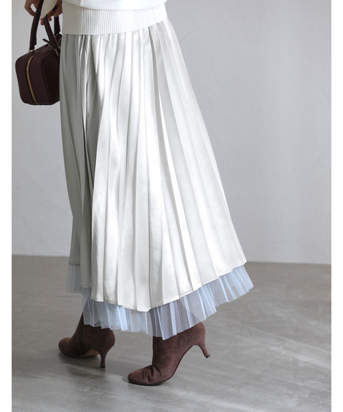 ラ トータリテ（La TOTALITE）/【洗える】ダブルアコーディオンプリーツスカート La TOTALITE（ラ トータリテ） スカート 「洗える」ダブル