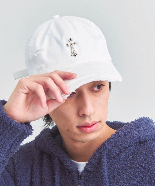 JACKROSE（ジャックローズ） キャップ 帽子 UG-クロスダメージCAP