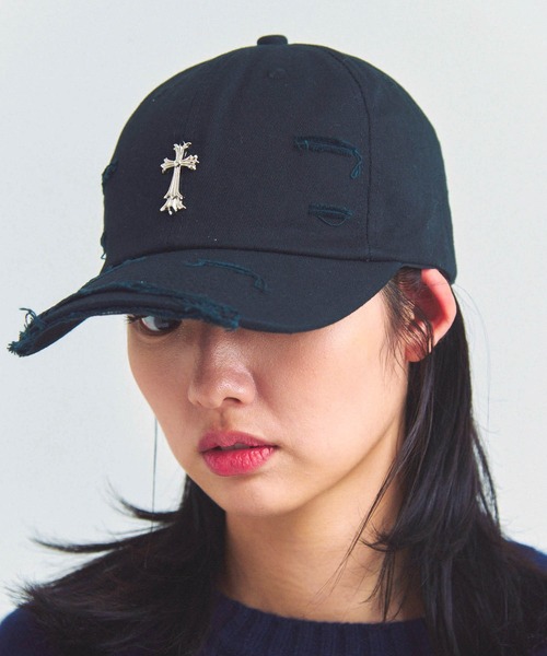 JACKROSE（ジャックローズ） キャップ 帽子 UG-クロスダメージCAP
