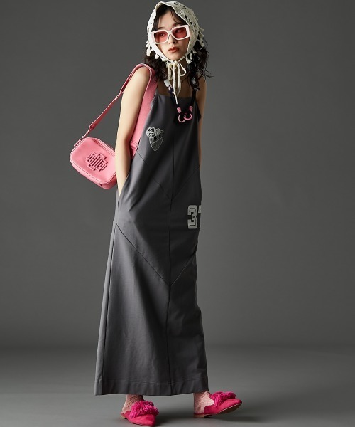 「GEVS.」 キャミソールワンピース 4L チャコール レディース_画像6