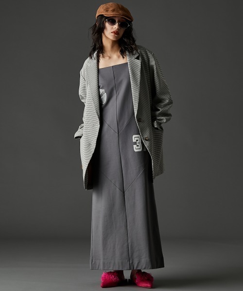 「GEVS.」 キャミソールワンピース 4L チャコール レディース_画像7