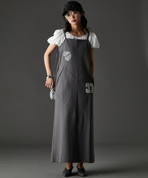 「GEVS.」 キャミソールワンピース 4L チャコール レディース_画像8