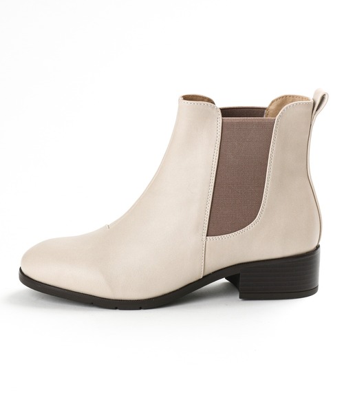 「AcureZ」 ショートブーツ M アイボリー レディース_画像4