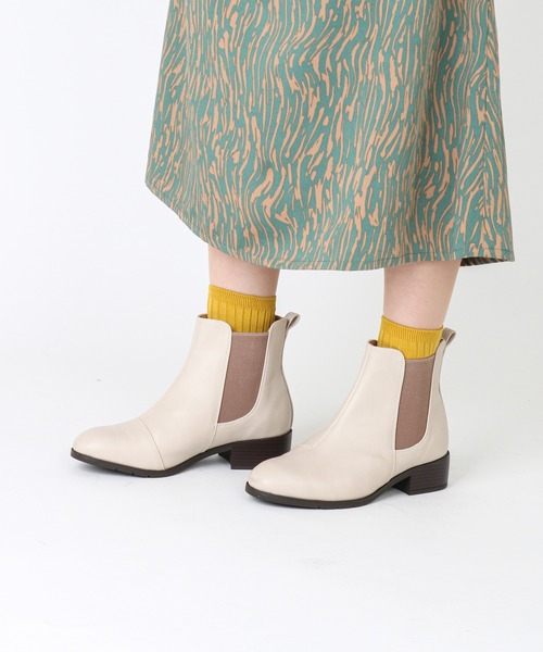 「AcureZ」 ショートブーツ M アイボリー レディース_画像5