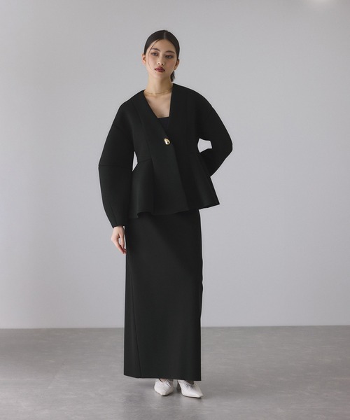 ADAM ET ROPE'（アダムエロペ） カーディガン エッグブローチ付き