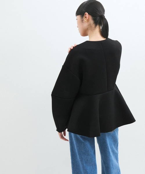 ADAM ET ROPE'（アダムエロペ） カーディガン エッグブローチ付き