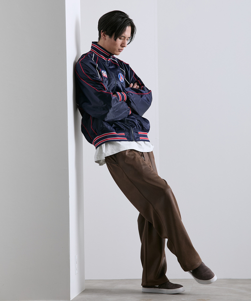 ジャケット・アウター Parismatch Javaジャバコラボ》ふわり軽い着心地。JAVAマウンテン刺繍ダブルジップ