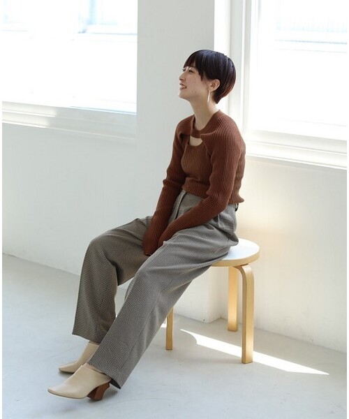 「TODAYFUL」 スラックス 38inch ブラウン レディース_画像7