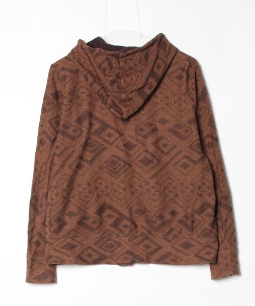 「MALAIKA」 ジップアップパーカー - ブラウン レディース_画像2