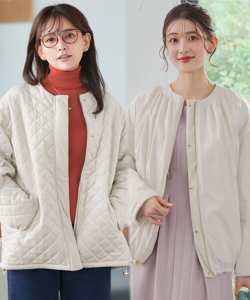 DUFFER ベロアブルゾン キルティングブルゾン リバーシブル リバーシブルキルティングブルゾン ウォッシャブル レディース 送料