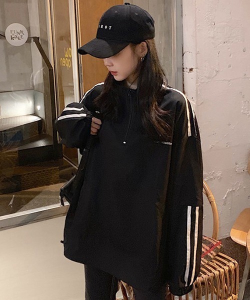 「c.u.l」 スウェットカットソー L ブラック レディース_画像4