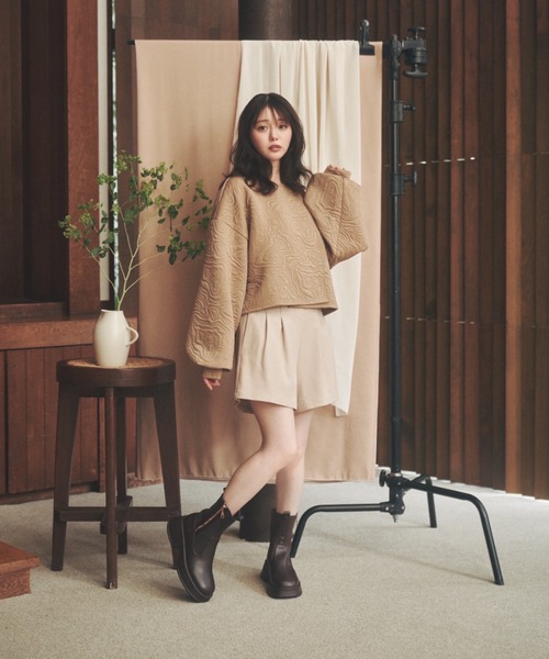 「moi tytto」 長袖カットソー FREE ブラック レディース_画像8