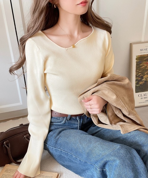 「classicalelf」 長袖ニット X-LARGE レッド レディース_画像2