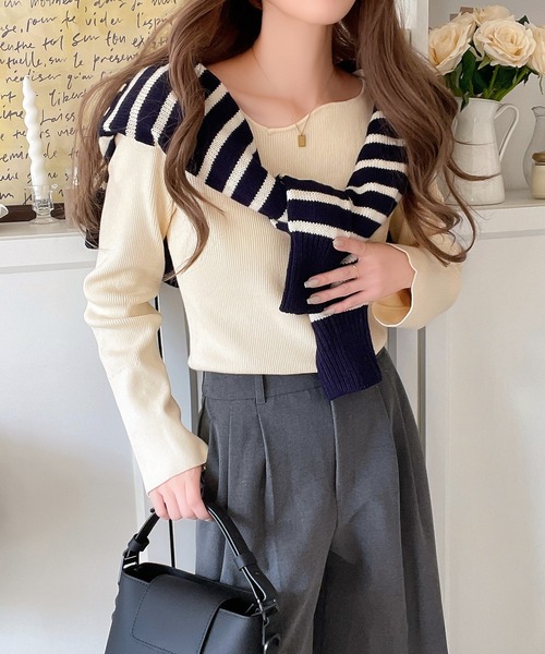 「classicalelf」 長袖ニット X-LARGE レッド レディース_画像6