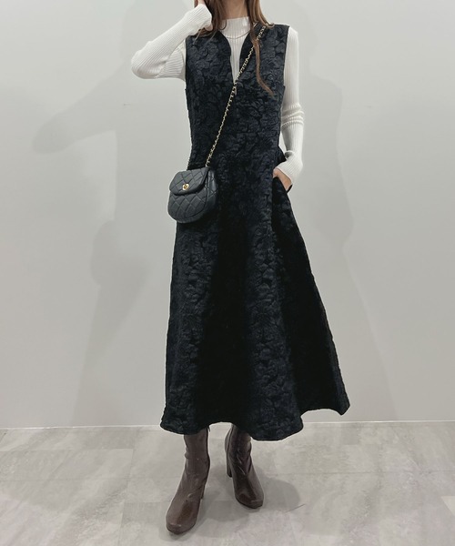 「Futier land」 ノースリーブワンピース SMALL グレー レディース_画像5