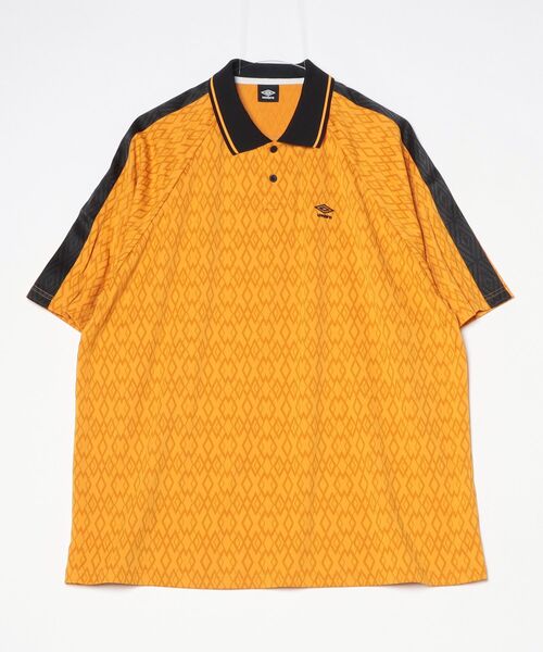 サッカー　スコットランド代表　 Umbro 半袖ポロシャツ オレンジ/ネイビー umbro（アンブロ） ポロシャツ 「AWAY DAYS」ジャガード半袖
