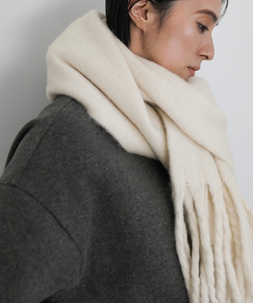 「select MOCA」 マフラー FREE スモークピンク レディース_画像4