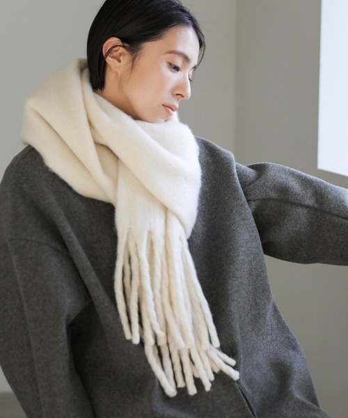 「select MOCA」 マフラー FREE スモークピンク レディース_画像5