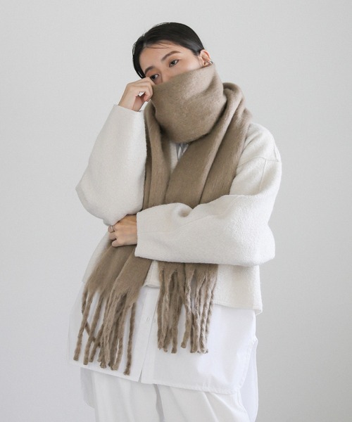 「select MOCA」 マフラー FREE スモークピンク レディース_画像6