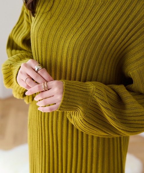 「Ada.」 ニットワンピース M アイボリー レディース_画像4