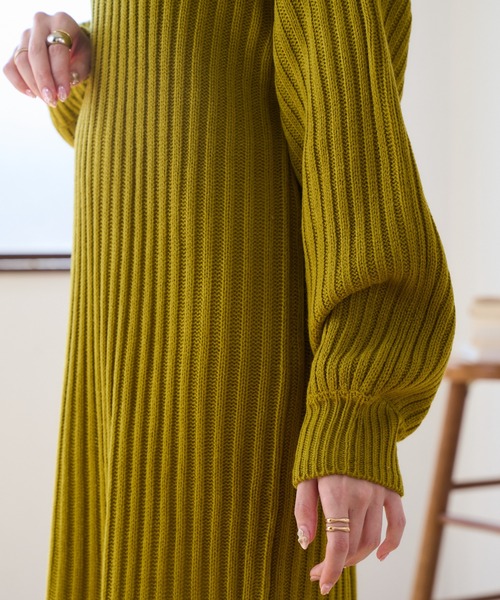 「Ada.」 ニットワンピース M アイボリー レディース_画像6