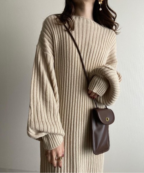 「Ada.」 ニットワンピース M アイボリー レディース_画像9