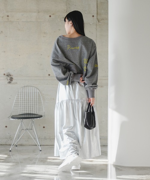 「Kastane」 フレアスカート FREE シルバー レディース_画像2