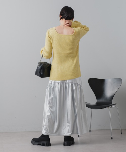 「Kastane」 フレアスカート FREE シルバー レディース_画像3