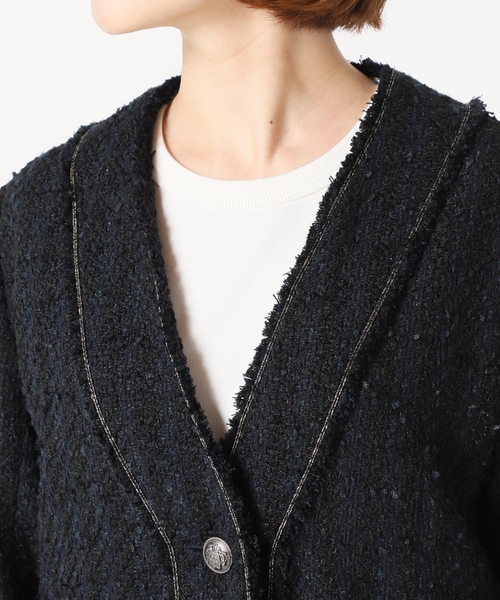 SLOBE IENA（スローブイエナ） ノーカラージャケット FREE ネイビー