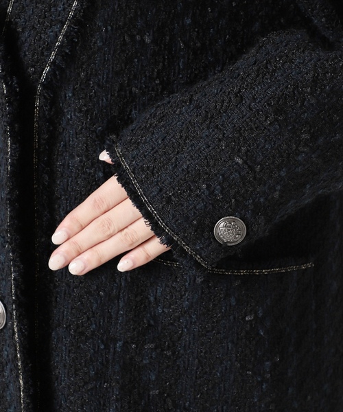 SLOBE IENA（スローブイエナ） ノーカラージャケット FREE ネイビー