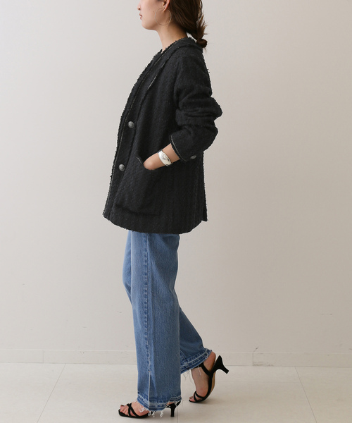 SLOBE IENA（スローブイエナ） ノーカラージャケット FREE ネイビー