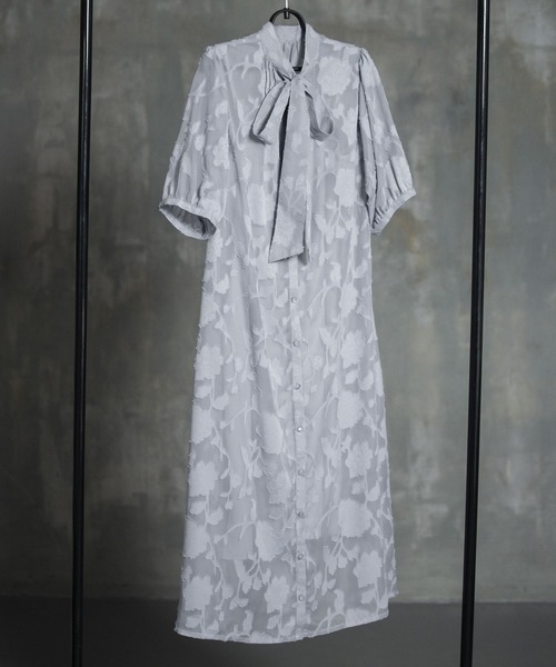 「DRESS PLUS」 7分袖ワンピース S ブラック レディース_画像2