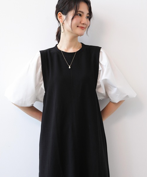 「Cinderella」 ドッキングワンピース MEDIUM ブラック レディース_画像5