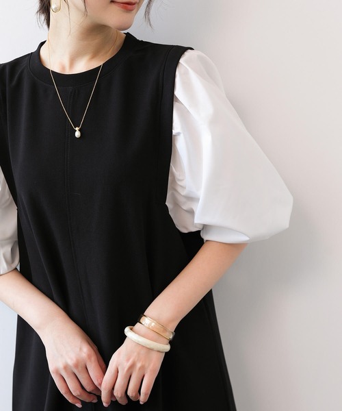 「Cinderella」 ドッキングワンピース MEDIUM ブラック レディース_画像6