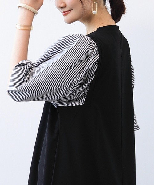 「Cinderella」 ドッキングワンピース MEDIUM ブラック レディース_画像9