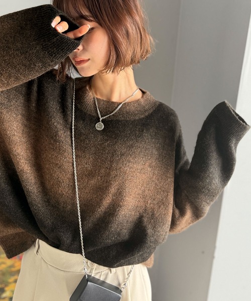 「Java」 長袖ニット MEDIUM ブルー レディース_画像10